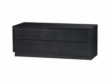 Meuble de télévision en bois de pin FINCA 40,3x100x40 cm coloris noir