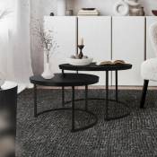 Ml-design - Set 2x tables d'appoint de salon tables
