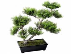 Plante artificielle haute gamme spécial extérieur / pin artificiel bonsai - dim : 42 x 48 cm -pegane-