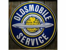 "plaque oldsmobile service 60cm tole deco bar diner garage us"