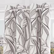 Rideau à oeillets pur coton 135x250 cm togo, par Soleil d'ocre - Blanc