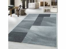 Square - tapis à formes géométrique - gris 140 x