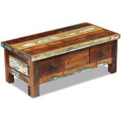 Table basse à tiroirs 90 x 45 x 35 cm Bois de récupération