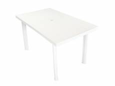 Table de jardin blanc 126 x 76 x 72 cm plastique 43597