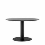 Table ronde In Between SK12 / Pied central - Ø 120 - Chêne - &tradition noir en métal