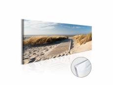 Tableau sur verre acrylique - wild beach [glass]-135x45