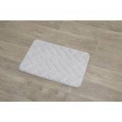 Tendance - tapis polyester relief briques 40X60CM - gris clair