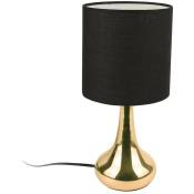 The Home Deco Factory - Lampe de chevet design Touch - Diam. 15 x 32 - Noir