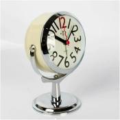 Tigrezy - horloge murale horloge de table pour salon décor chambre salle de bains petites horloges de table réveil analogique à piles muet ne coche