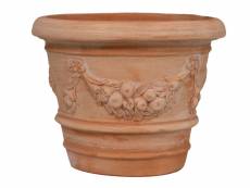 Vase en terre cuite 100% made in italy fait à la main, vase décoratif T0674