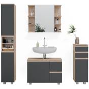 Vicco - Ensemble mobilier de salle de bains J-Shape