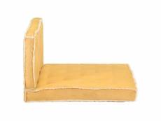 Vidaxl ensemble de coussins de canapé palette 2 pcs jaune