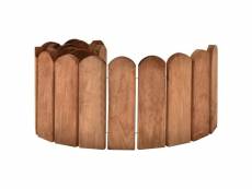 Vidaxl rouleau de bordure marron 120 cm bois de pin
