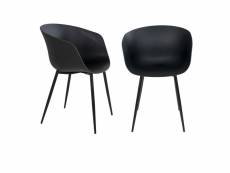 4 fauteuils en polypropylène noir roda #DS