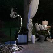 Cascade arrosoir solaire led décoration de jardin extérieur arrosoir avec guirlande lumineuse extérieur avec support, 24x led LxPxH 32x32x 90 cm