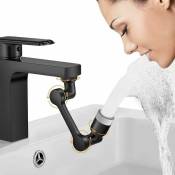 CCYKXA Rallonge de robinet, aérateur de robinet rotatif à 1080°, buse de mélange à 2 rayons, aérateurs universels pour robinets de cuisine/salle de