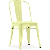 Chaise en acier de salle à manger - Design industriel - Nouvelle édition - Stylix Jaune pâle - Acier, Metal - Jaune pâle