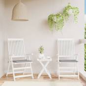 Coussins de chaise de jardin 2 pcs gris 50x50x3 cm