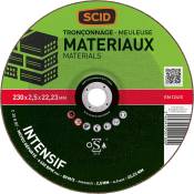 Disque à tronçonner usage fréquent - Matériaux - Diamètre 230 mm - Alésage 22,2 mm - SCID
