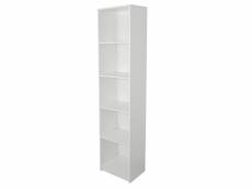Eyla - bibliothèque 4 étagères - dimensions 40x30x182 cm - etagère de rangement - blanc