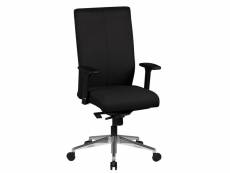 Finebuy design chaise bureau tissu chaise exécutif rembourré chaise tournante | chaise de pivotant avec accoudoirs - 120 kg capacité de charge - noir
