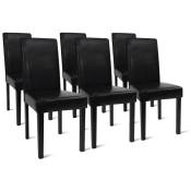 Idmarket - Lot de 6 chaises hannah noires pour salle