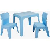 Jan Chaise-Table Pour Enfants Intérieur, Extérieur Set 2+1 Bleu Ciel - Bleu Ciel - Garbar