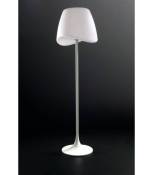 Lampadaire Cool 2 Ampoules E27 Foot Switch Indoor, blanc mat/blanc opal