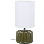 Lampe verte en céramique 28 cm