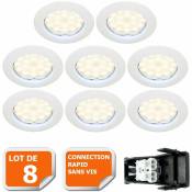 Lampesecoenergie - Lot de 8 Spot led complete ronde