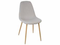 Lot de 4 chaises en bois coloris gris clair - dim : l45 x l53 x h87 cm - pegane -