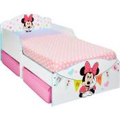 Minnie Mouse - Lit pour enfants avec tiroirs de rangement