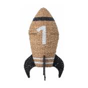 Panier avec son couvercle fusée en fibres naturelles Cosmina -Bloomingville mini