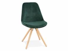 Paris prix - chaise vintage en velours "marty" 84cm vert