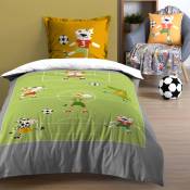 Parure de lit enfant terrain de foot - Multicolore