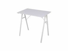 Rebecca mobili table d'ordinateur pour pc en bois acier blanc bureau de jeu de style moderne RE6709