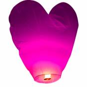 Sky Lantern - Lanterne Volante en forme de coeur 60 x 120 cm - Lanterne Chinoise Volante Rose - Lanterne Papier idéal pour soirée romantique, St