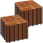 STILISTA® carreaux de bois mosaïque, FSC-certifié bois d'acacia, 30 x 30 cm, 1 m² 2 m² 3 m² ou 5 m² - choix 2 m² (22er Set)