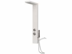 Système de panneau de douche aluminium plastique salle de bain intérieur 114 cm blanc helloshop26 02_0003117