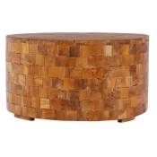 Table basse ronde bois massif clair Mundi d 60 cm