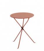 Table pliante Cumano / Ø 55 cm - Zanotta rose en métal
