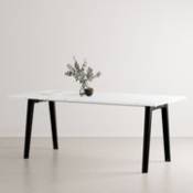 Table rectangulaire New Modern / 190 x 95 cm - Plastique recyclé / 8 à 10 personnes - TIPTOE noir en plastique