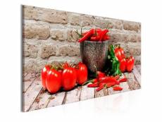 Tableau nature morte red vegetables (1 part) brick narrow taille 150 x 50 cm PD11861-150-50
