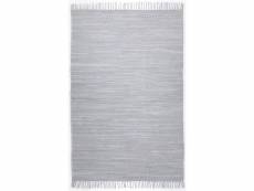 Tapis happy cotton - tissé plat - en coton - réversible - avec taches - gris 60x120 cm