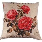 Tlily - vintage, decoration de floral / de , oreiller, housse de coussin, decoration de canape et de (3 roses)
