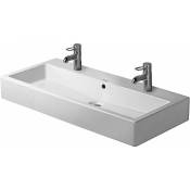 Vero - Meuble lavabo double 1000x470 mm, avec 2 trous pour robinetterie, blanc alpin 0454100026 - Duravit