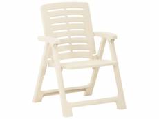 Vidaxl chaises de jardin 4 pcs plastique blanc
