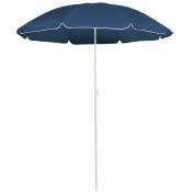 Vidaxl - Parasol d'extérieur avec mât en acier Bleu 180 cm