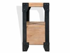 Vidaxl table de chevet bois d'acacia acier 40 x 30 x 54 cm 244993