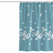 Xinuy - Rideau de douche fleur décrochage, paysage printemps illustration florale thème nature, ensemble de décor de salle de bain en tissu avec